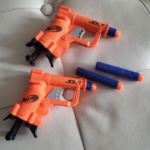 Nerf Jolt Blaster Set - Vibrant Orange with Blue Darts